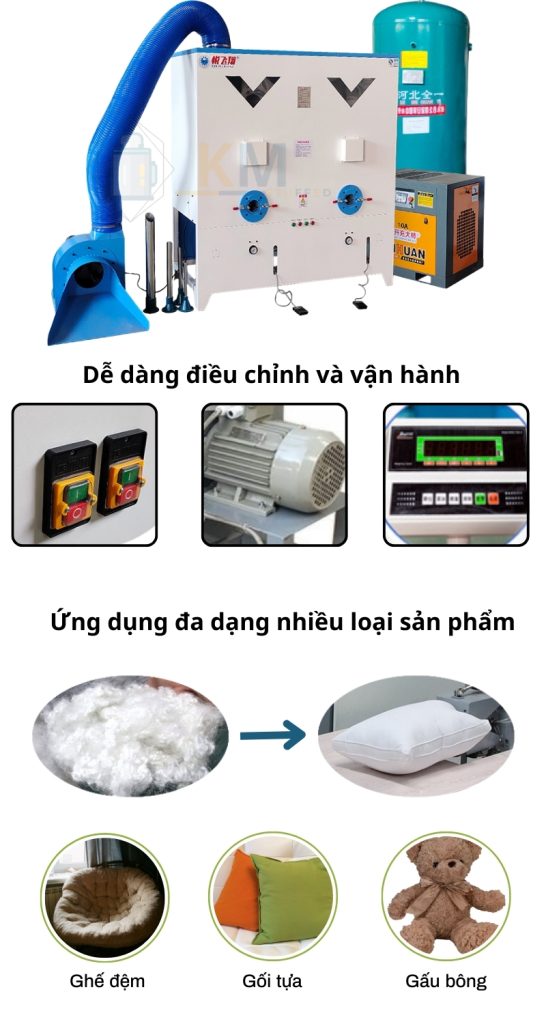 Các công dụng của máy thổi bông gòn