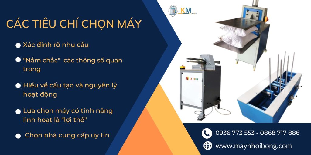 Những tiêu chí lựa chọn máy