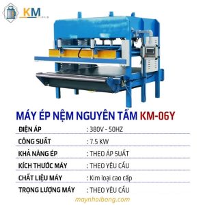 Thông số máy ép nệm nguyên tấm KM-06Y