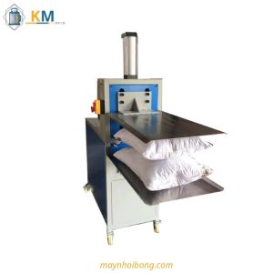 Máy KMRB-05 có thể ép và đóng gói 2 gối cùng 1 lúc